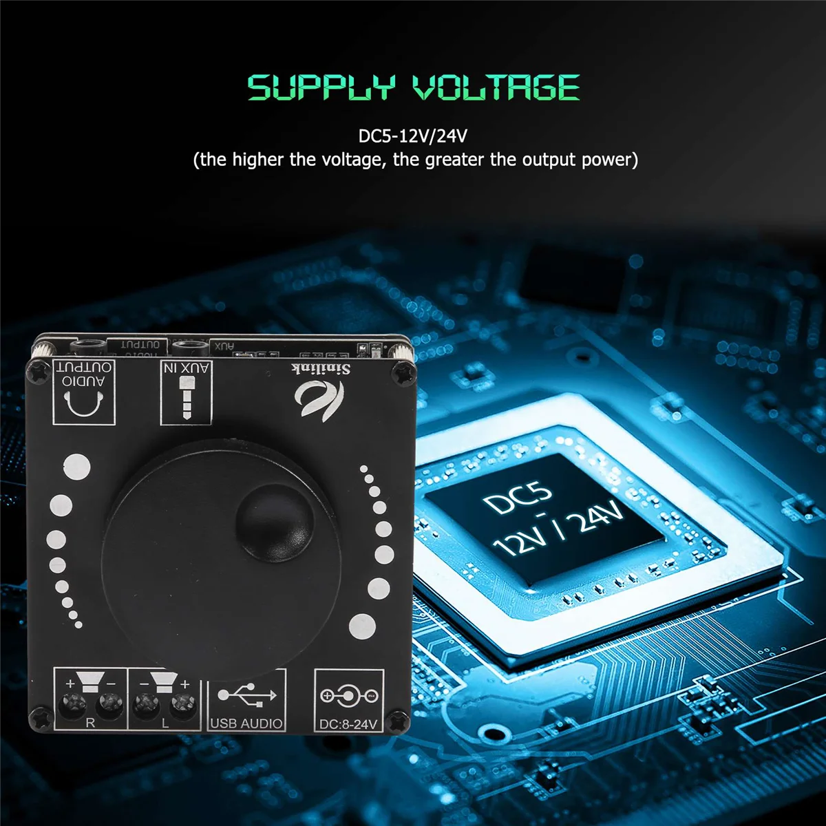XY-AP50L 미니 블루투스 5.0, 무선 오디오 파워 디지털 앰프 보드, 스테레오 앰프, 3.5mm AUX USB 앱, 50W + 50W