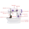 Household Night Light Electric Foot Pedal Straight Line Mini Hand Table Portable Sewing Machine 220V Two Thread Kit 6