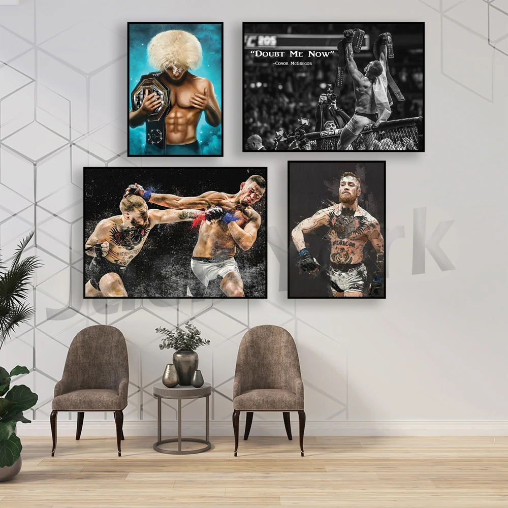 

Conor McGregor Poster Mixed Martial Art Hand Made Posters Canvas Print Wall Art Home Man Cave Gift Decor