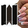 French Strip Line Nail Art Form Fringe Tip Guides Wavy Oblique Spray Template Stickers Creative Stencil DIY Manicure Tools Decor 3