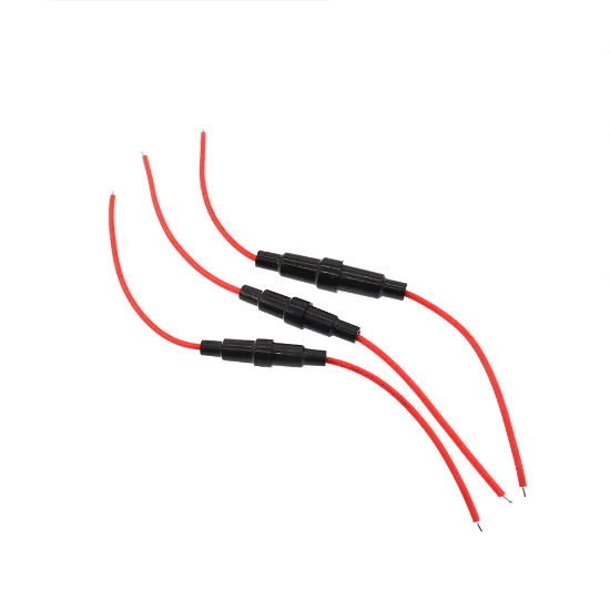 5*20MM 6*30MM 10A/15A/20A 250V Glass Tube Fuse Holder Screw Type Quick Disconnect Fuse With 18Awg Cable Wire Length 22CM car fuse holder