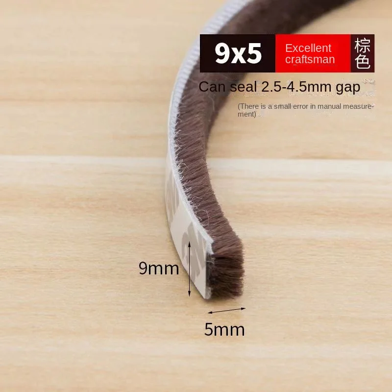 Self-Adhesive Weatherstrip Brush Seal for Doors and Windows - Warm Winter Collection