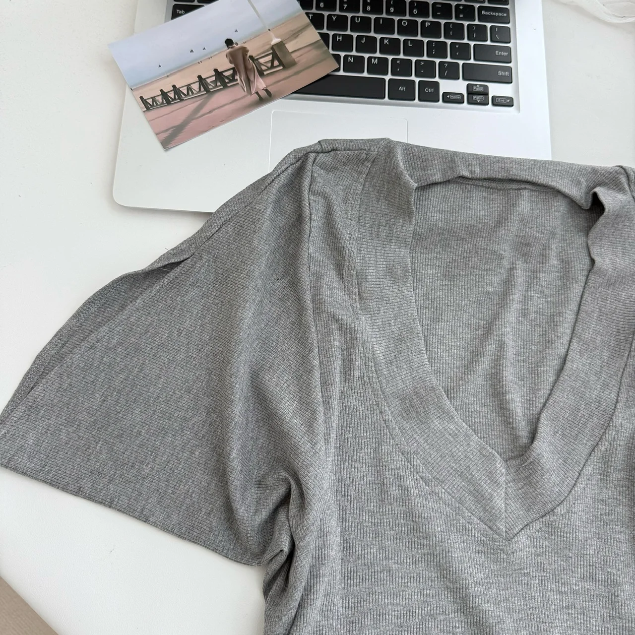 Women's Summer Batwing Sleeve V Neck Elastic Solid Color T Shirt Lady Casual Streetwear Pullover Short Sleeve Slim Tee Top 5