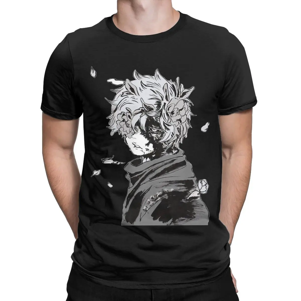 Gabimaru Hell's Paradise T-Shirt for Men Anime Manga Leisure 100% Cotton  Tee Shirt Short Sleeve T Shirt Plus Size Clothing