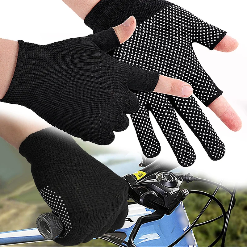 

Summer Riding Gloves Protective Props Sun-proof Outdoor Half Finger Mittens Non-slip Touchscreen Men Women Nylon Anti-skid Glove