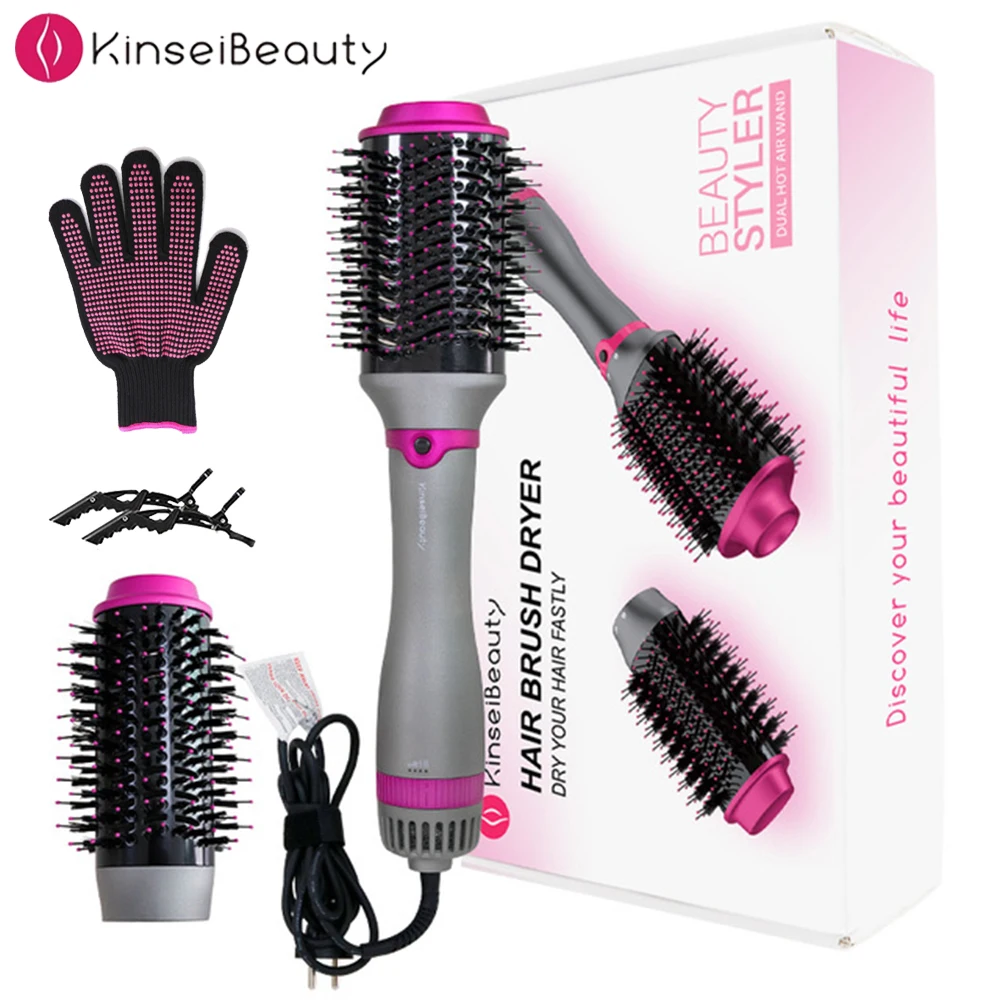 KinseiBeauty One Step Hot Air Hair Brush Electric Hair Blower Comb 360