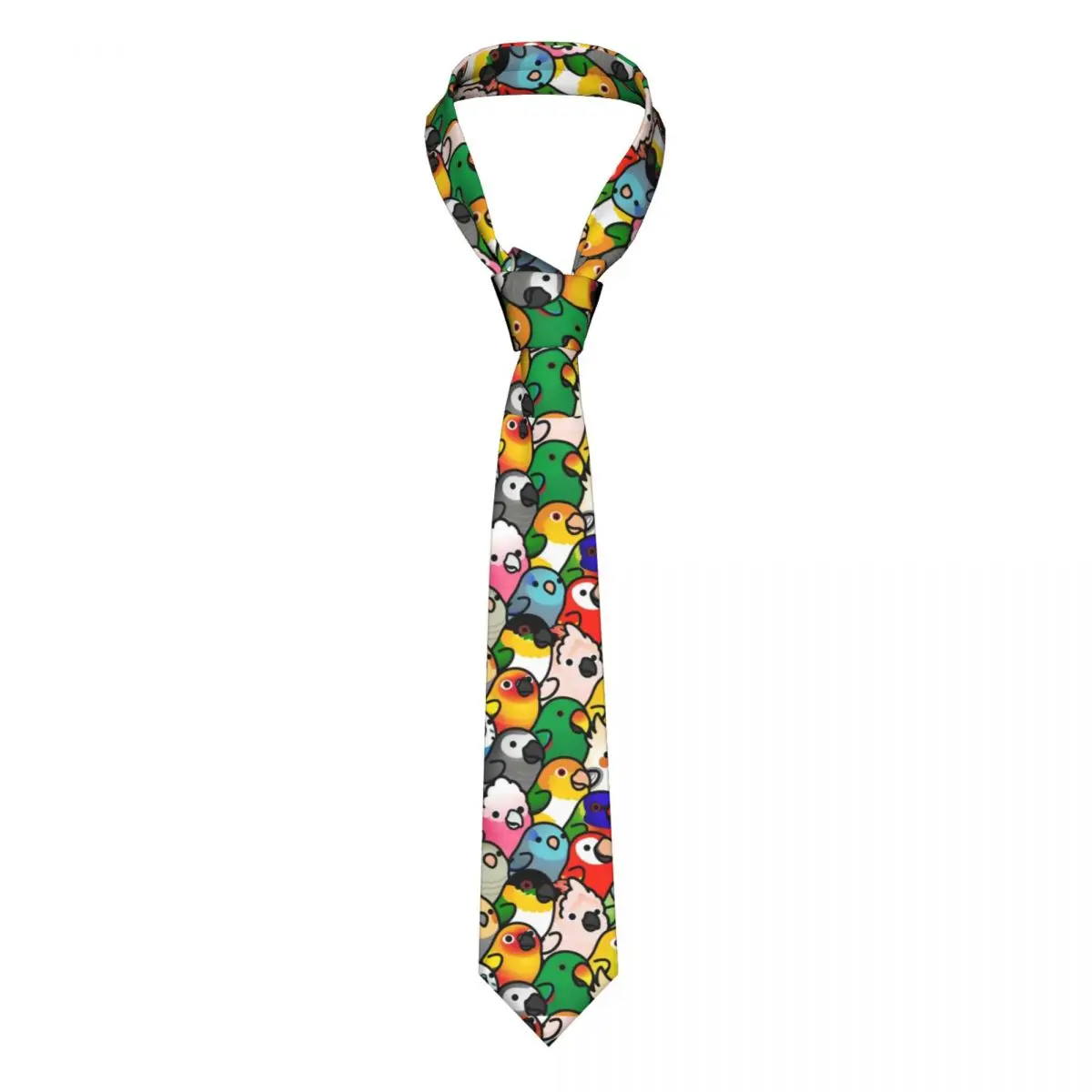 

Colorful Animal Print Tie Birds Cockatoo 8CM Vintage Neck Ties Gift Business For Men Shirt Cravat