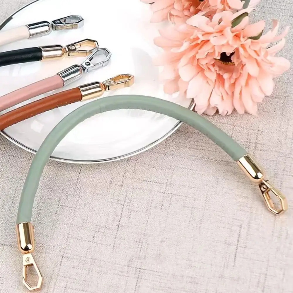 Braided PU Leather Shoulder Bag Strap with Detachable Short Handles