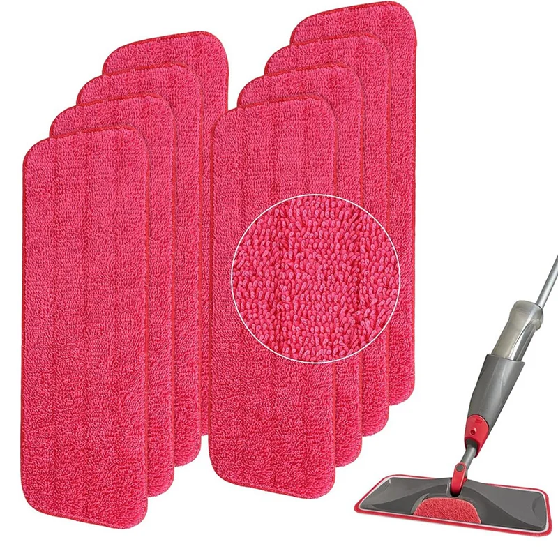 8 Pack Replacement Mop Pad Mop,Wet & Dry Floor Cleaning Refills Reusable Fit For Any Microfiber Reveal Flat Mop
