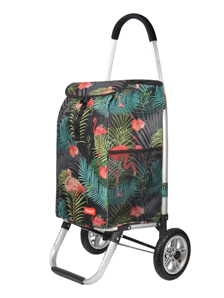 Elderly shopping cart trolley trolley folding portable trailer household light vegetable basket cart