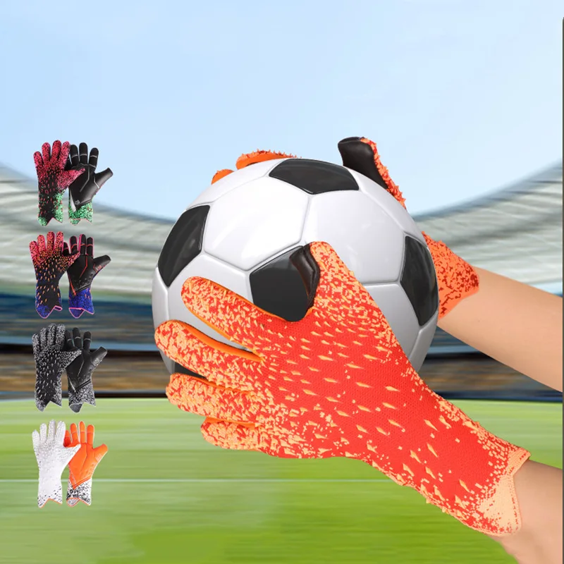 

Professional Goalkeeper Gloves With Finger Protection For Children Latex Anti-Slip Thickened Equipment Primary Football Sports