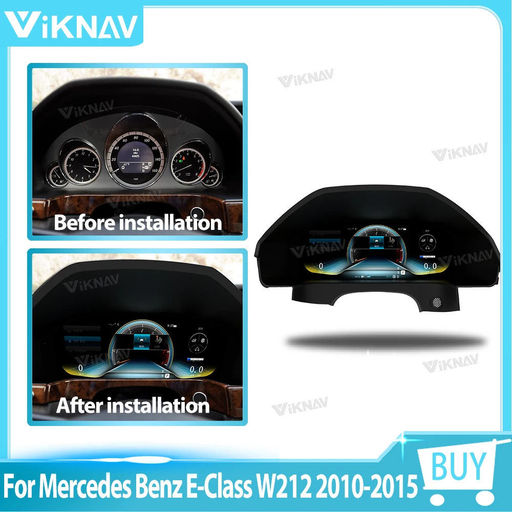 

Digital Dashboard Cluster For Mercedes Benz E-Class W212 2010-2015 Digital Cluster LCD Speedometer