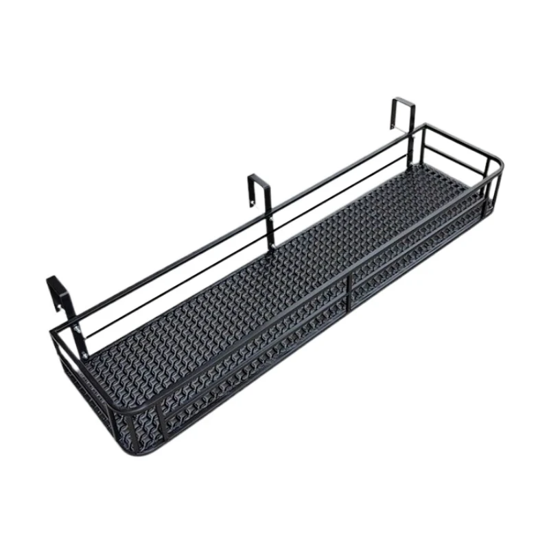 Iron Balcony Rail Planter Flower Pot Holder Garden Organizer Flower Stand