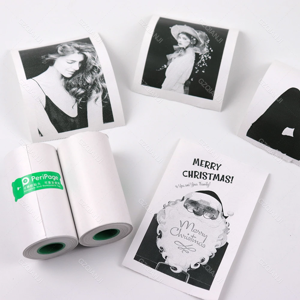 Peripage Official A6 Photo Thermal  Printer Paper Label Sticker NO-BPA Keep 2/10 Years Paper Rolls for 58mm Thermal Printer