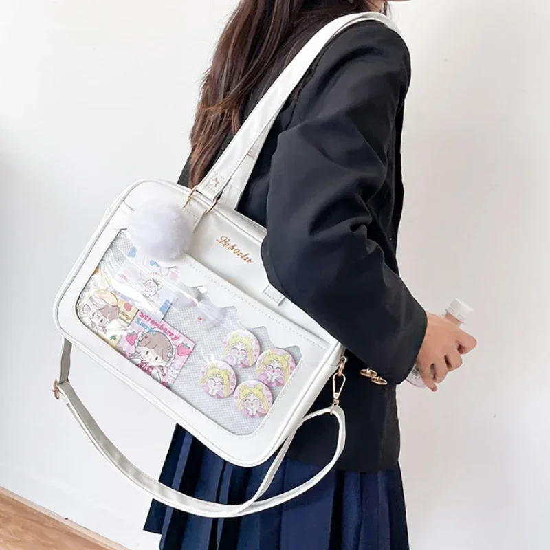 Borsa a tracolla itabag giapponese trasparente in pelle pu donna_voghion.com
