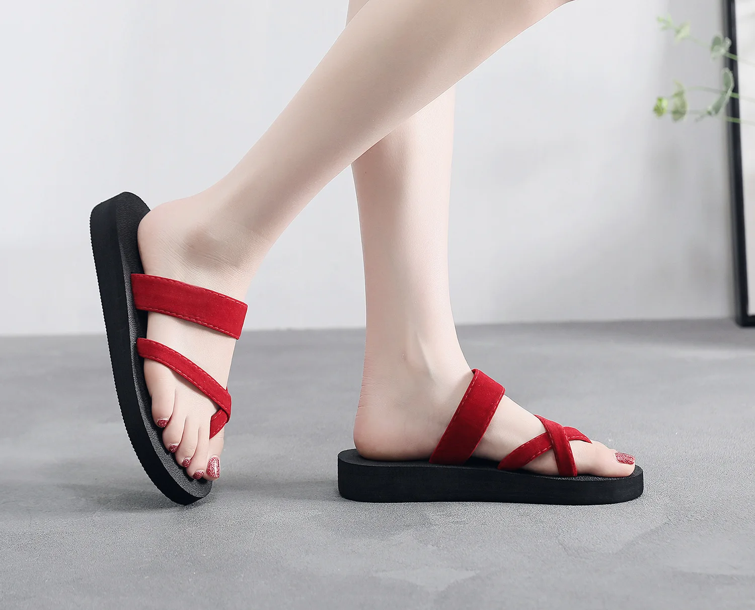 Fashion Slippers Home Shoes Women Bohemian Flat Shoes Female