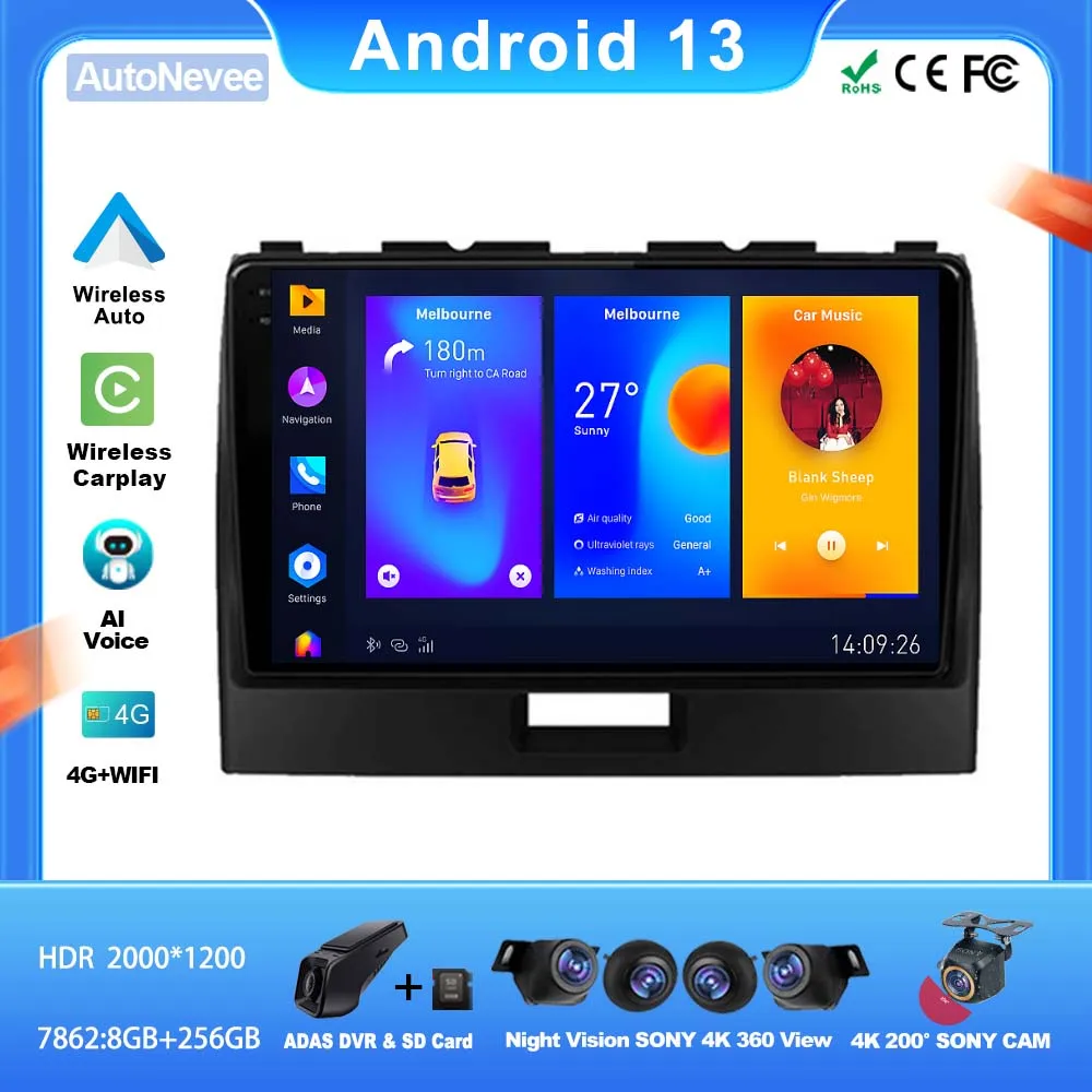 

Android For SUZUKI WAGONR 2010-2018 Car Player Auto Radio Video Multimedia Navigation NO 2din DVD Screen Dash Cam WiFi HDR QLED