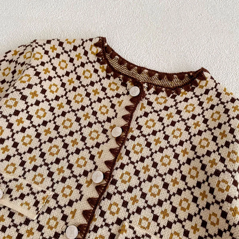 MILANCEL 가을  옷 스웨터 세트,  소녀 니트 스웨터, 가디건 재킷, 블로머, 2 개