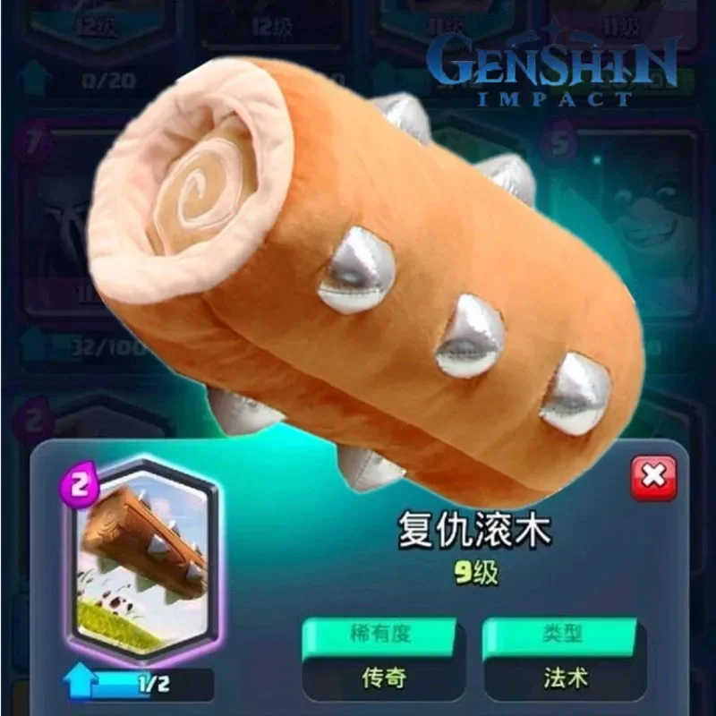 New 35cm Game Clashed Royale Plush Toys Log Rolling Wood Plushie Dolls Royale War Revenge Cartoon Baby Dragon Soft Stuffed Gift view 2