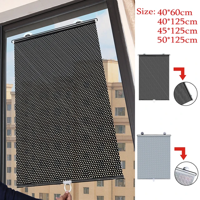 125 x 45 cm Universal Roller Blinds Suction Cup Sunshade Blackout