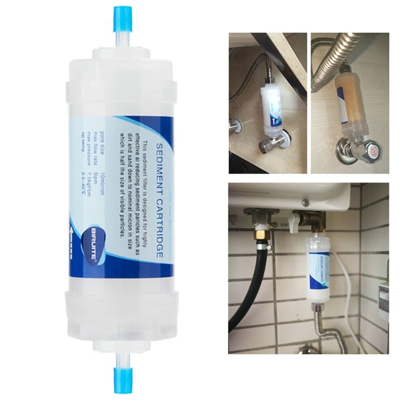 Sostituzione della cartuccia del filtro dell'acqua dei sedimenti della cucina di casa con sistema idrico ad osmosi di filtrazione in PP - Image 2