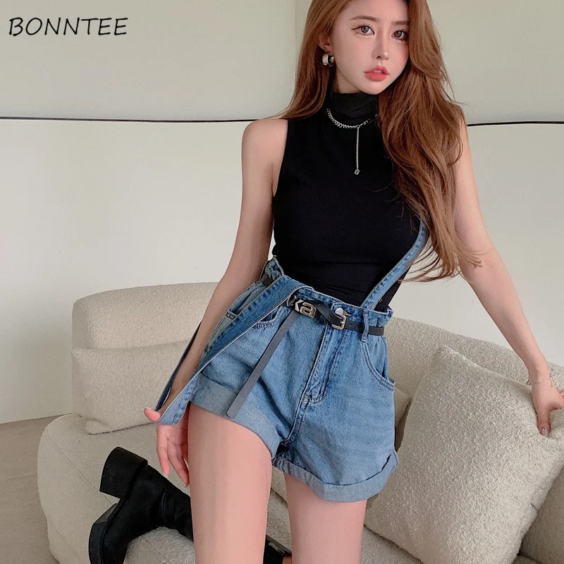 

Rompers Women BF Style Street Summer Feminine Denim Pure Empire Loose All-match Student New Hot Sale Bsaic Mujer Simple Hipster