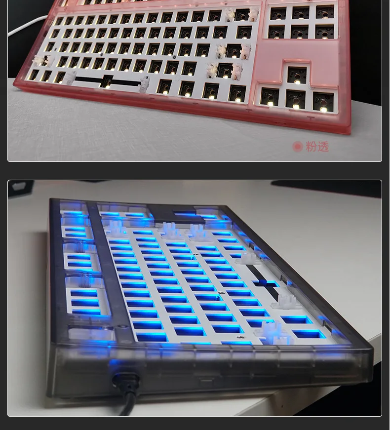 de teclado personalizado, Hot Swap, Single-Tri-Mode, RGB Backlit, Mecanico