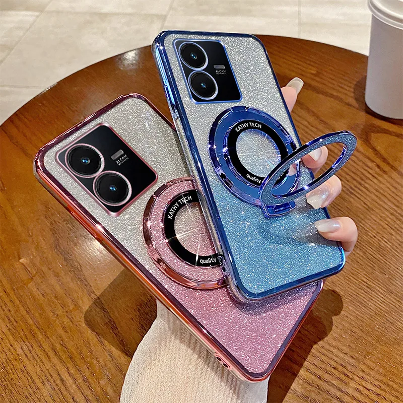Luxury Magnetic Glitter Case - Soft Transparent Silicone Bumper Cover