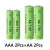 1.5V AA+AAA Ni Mh Rechargeable Battery, AAA Alkaline 3800-3000Mah,For Flashlights, Toys, Clocks, MP3, Nickel Hydrogen Batteries 4