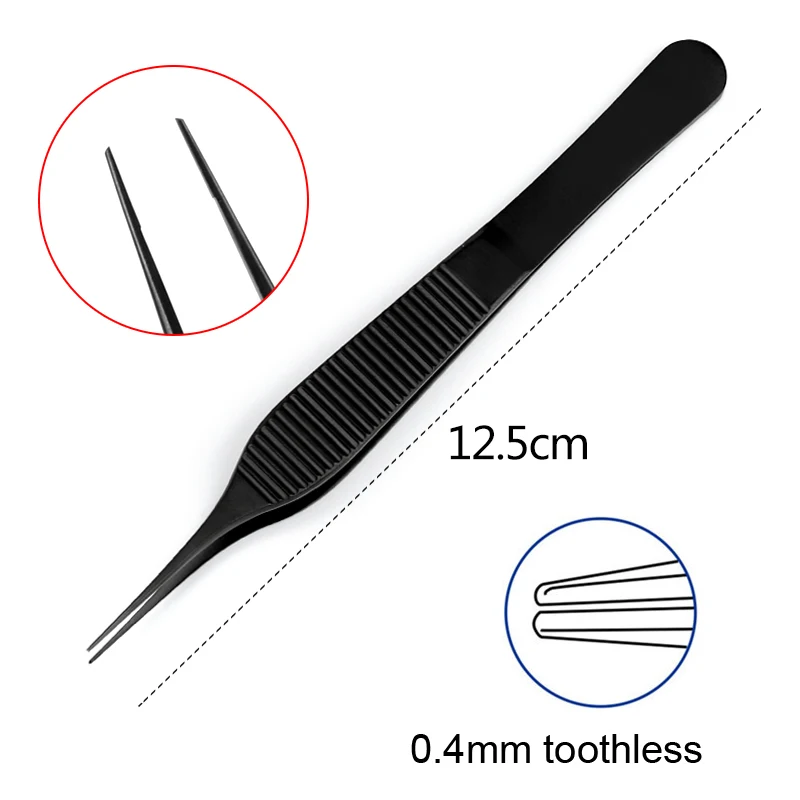 Beauty Plastic Surgical Tool Edison scorpion double eyelid surgery tool plastic tweezers fine stainless steel instrument straight hook Tissue Forceps
