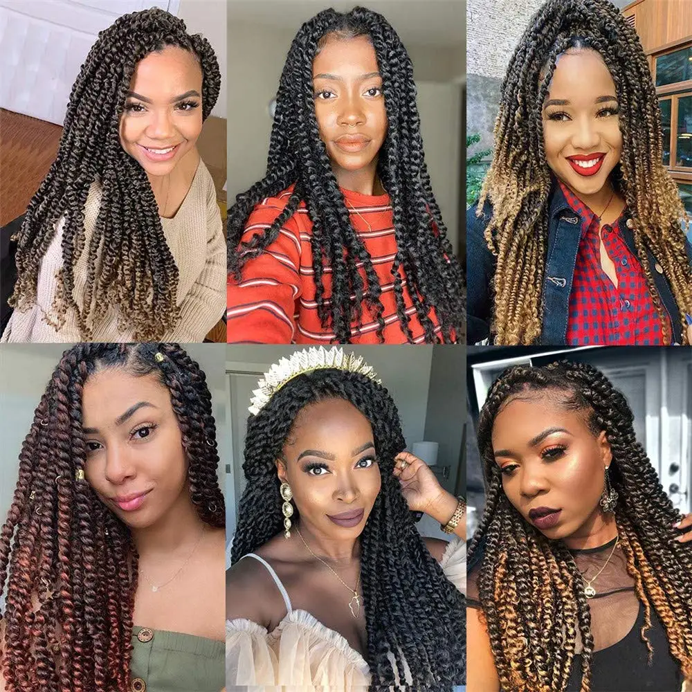 X-TRESS Synthetic Crochet Braiding Hair Pre-twisted Passion Twist Hair Extension Soft Natural Pre Looped Braids For Black Women