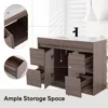 48 Inch Bathroom Vanity with Sink Combo Set, Undermount Rock Plate Basin W/Wood Cabinet, Soft Closing Cabinet Door & Drawers 3