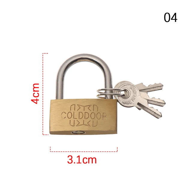 Mini candado de latón con 2 llaves, candado de maleta de viaje, estuche de  equipaje, herramienta de seguridad, Simple, pequeño candado de cobre -  AliExpress