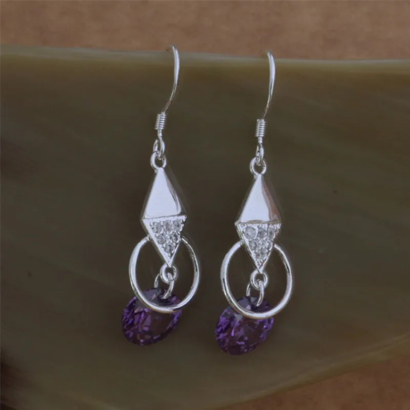925 Sterling Silver Earrings Simple for Women Wedding Engagement Fine Jewelry Fashion Luxury Zircon Gifts Earrings High Quality - 3