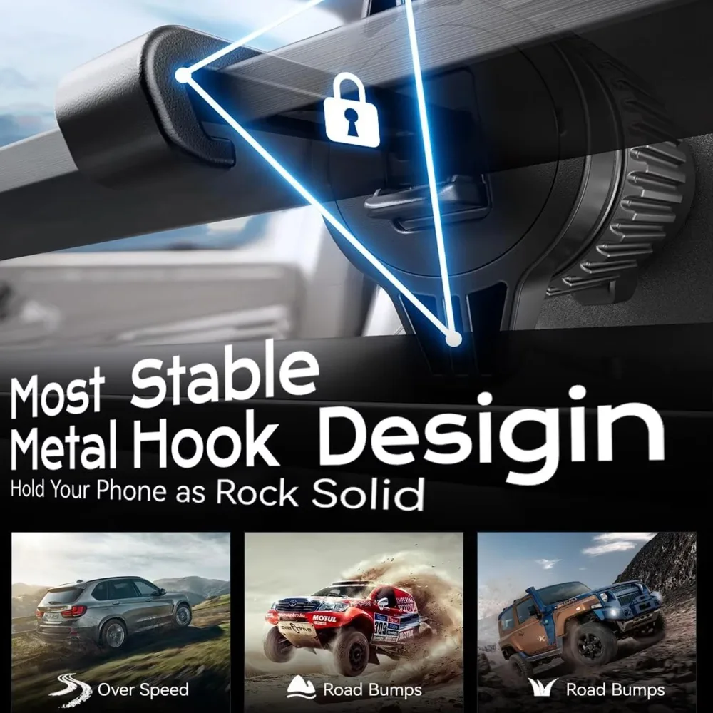 Magnetic Wireless Fast Charging Car Phone Mount with 15W Power