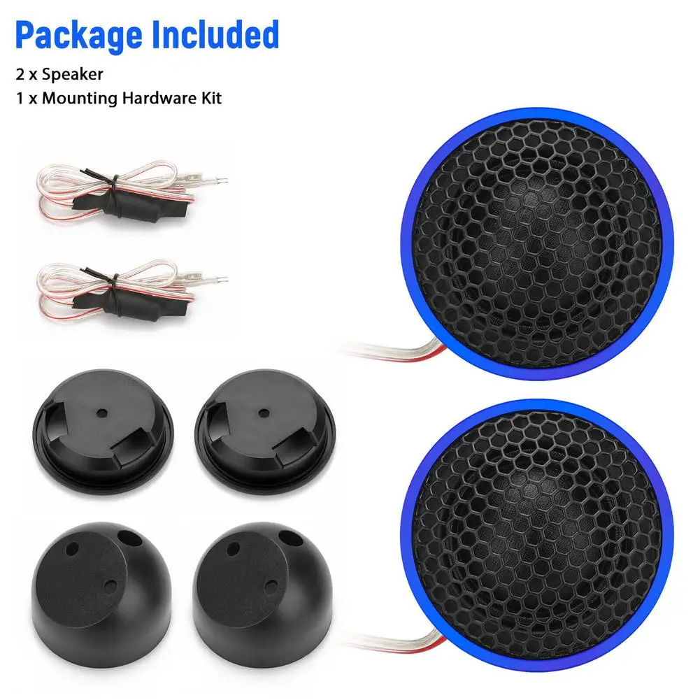 2pcs Car Dome Tweeters 92DB Sensitivity High Frequency Audiophile Horn Audio Speaker Modified Accessories