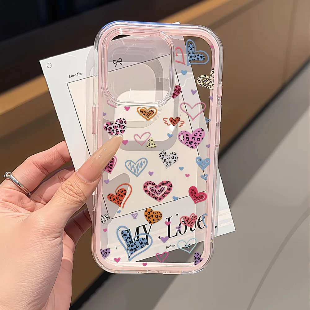 Chic Pink Bow Transparent Shockproof Phone Case