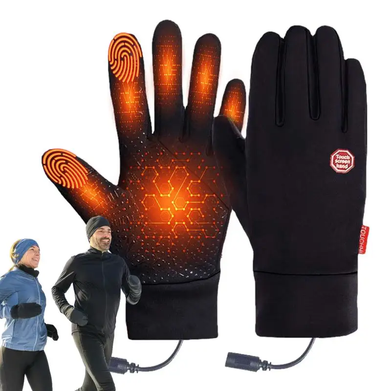 

Heated Gloves With Touchscreen Fingers Warm Fleece Mountaineering Ski Gloves Usb Heated Winter Gloves Cycling Accessories