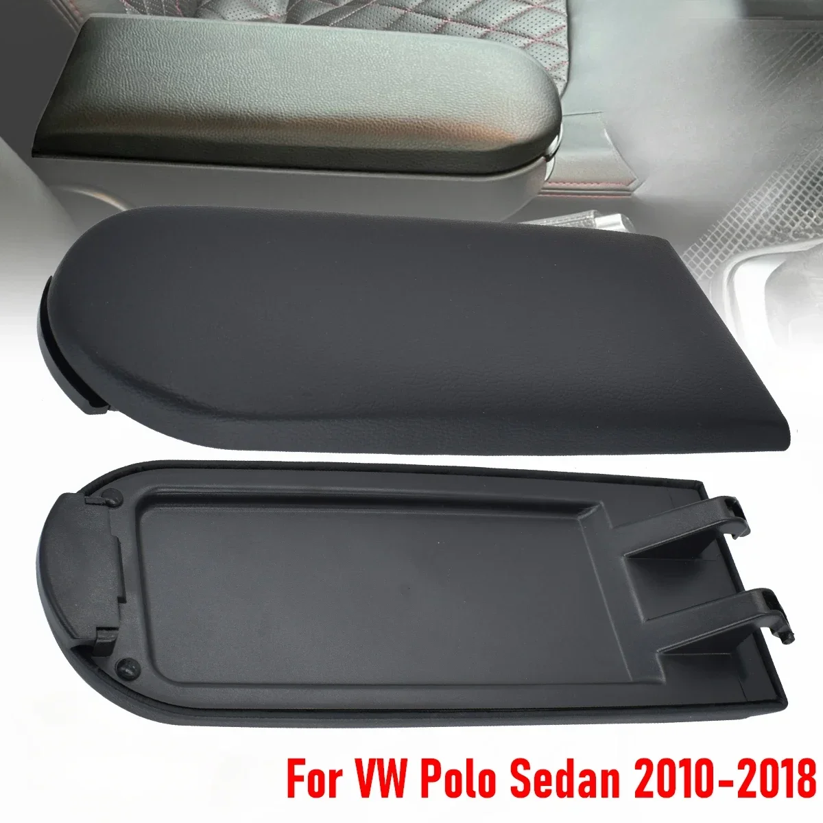 Car Armrest Latch Lid Center Console Cover Cap For Volkswagen VW Polo Sedan