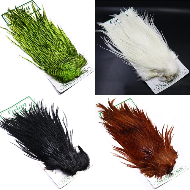 5 Optional Colors Rooster Saddle Hackle Feathers For Fly Fishing Bass&pike  Streamer Long Rooster Feathers Fly Tying Materials - Fishing Lures -  AliExpress