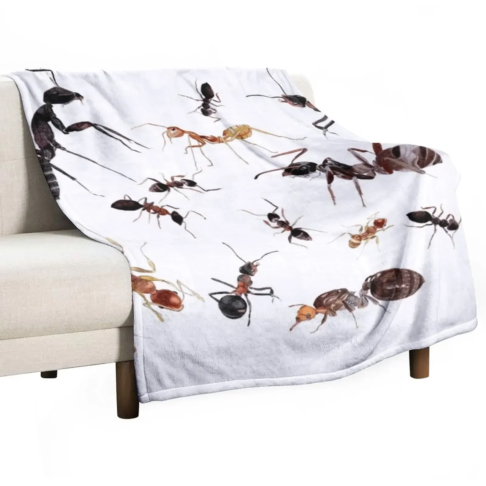 

New A Medley of Ants Throw Blanket Soft Plush Plaid Soft Plaid Blankets