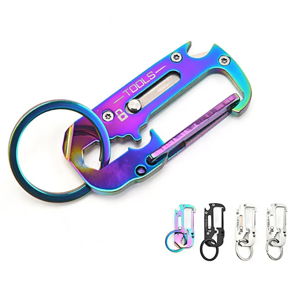 

Органайзер для ключей, практичный профессиональный многофункциональный брелок из нержавеющей стали «восемь в одном» для кемпинга