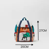 2023 New Children's Bag  Disney Donald Duck Mickey Mouse Cartoon Print Kids' Backpack Nylon Skin Contrasting Colors Schoolbags 1