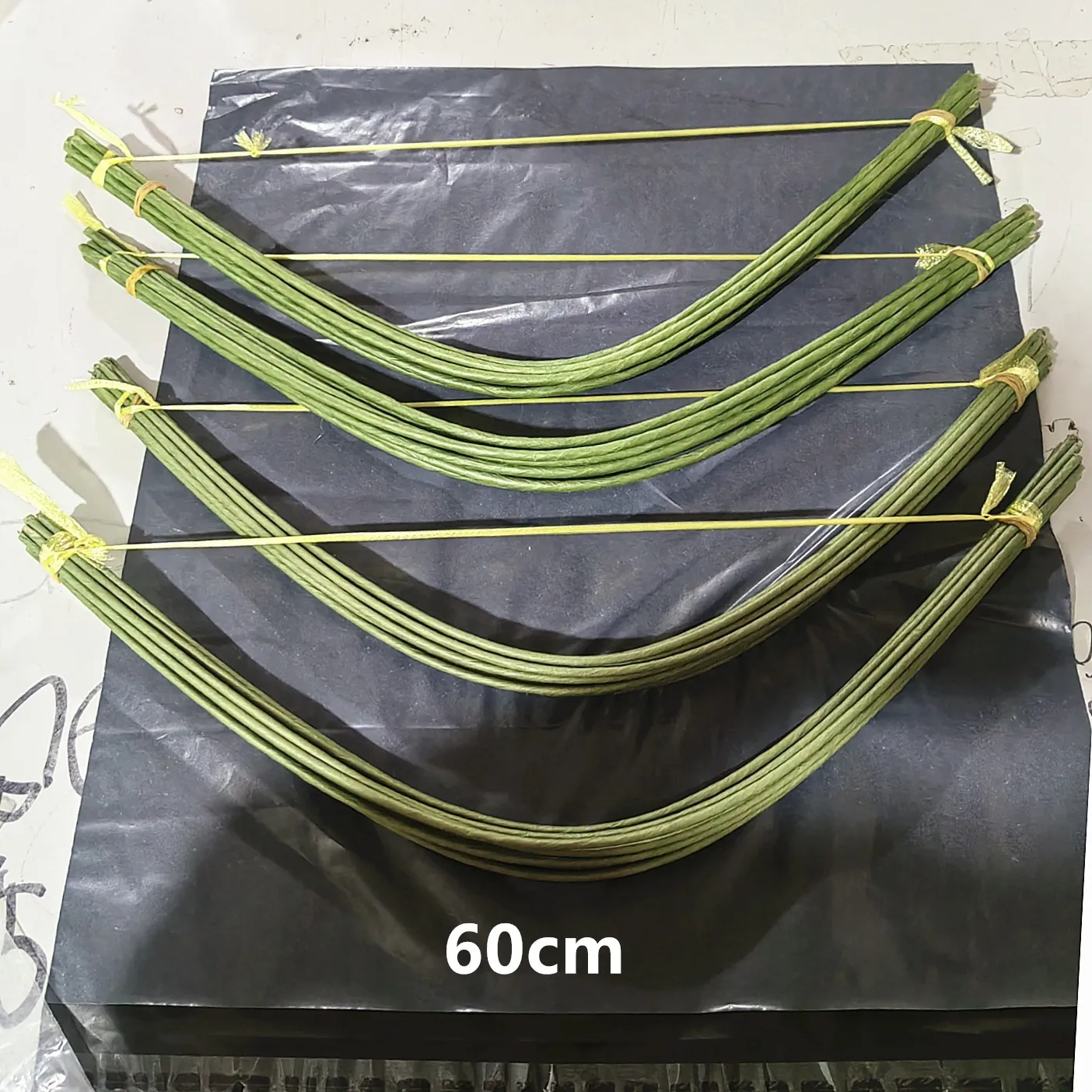Durchmesser 1/2/3/4/5MM Länge 40/60 Papierummantelte Künstliche Zweige Nylon-Blumen Eisendraht für DIY Nylon-Blumen Zubehör Stiele – Detail 1