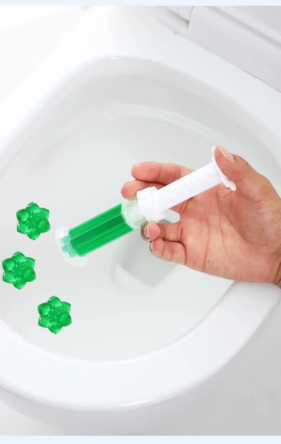 Description Picture 5 of itemFlower-Shaped Toilet Bowl Cleaner Gel Toilet Cleaner Natural And Refreshing Decontamination And Deodorization Home Tools