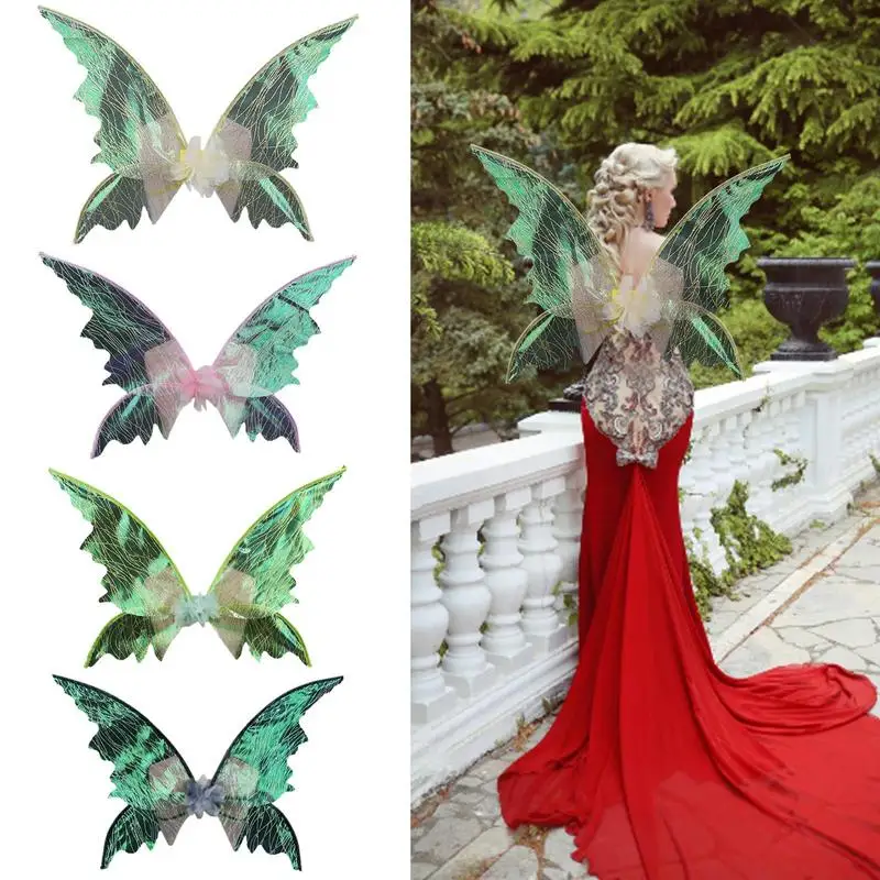 

Butterfly Fairy Wings Costume Fairy Festival Rave Halloween Cosplay Angel Wings Girl Performance Props Kids Birthday Party Decor