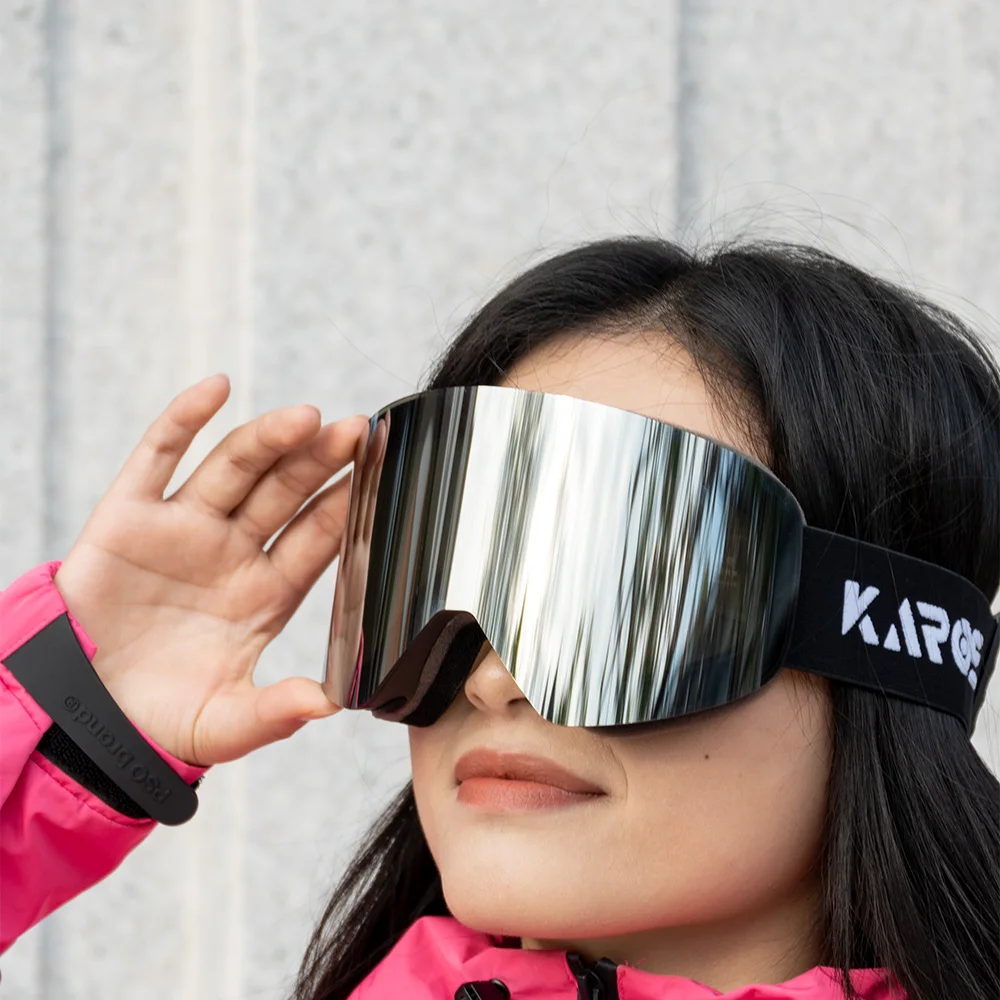 KAROS Ski Goggles Magnetic Anti-fog Lens Skiing Glasses Double Layer Polarized UV400 Snowboard Goggles Men Women  Winter Sports 3