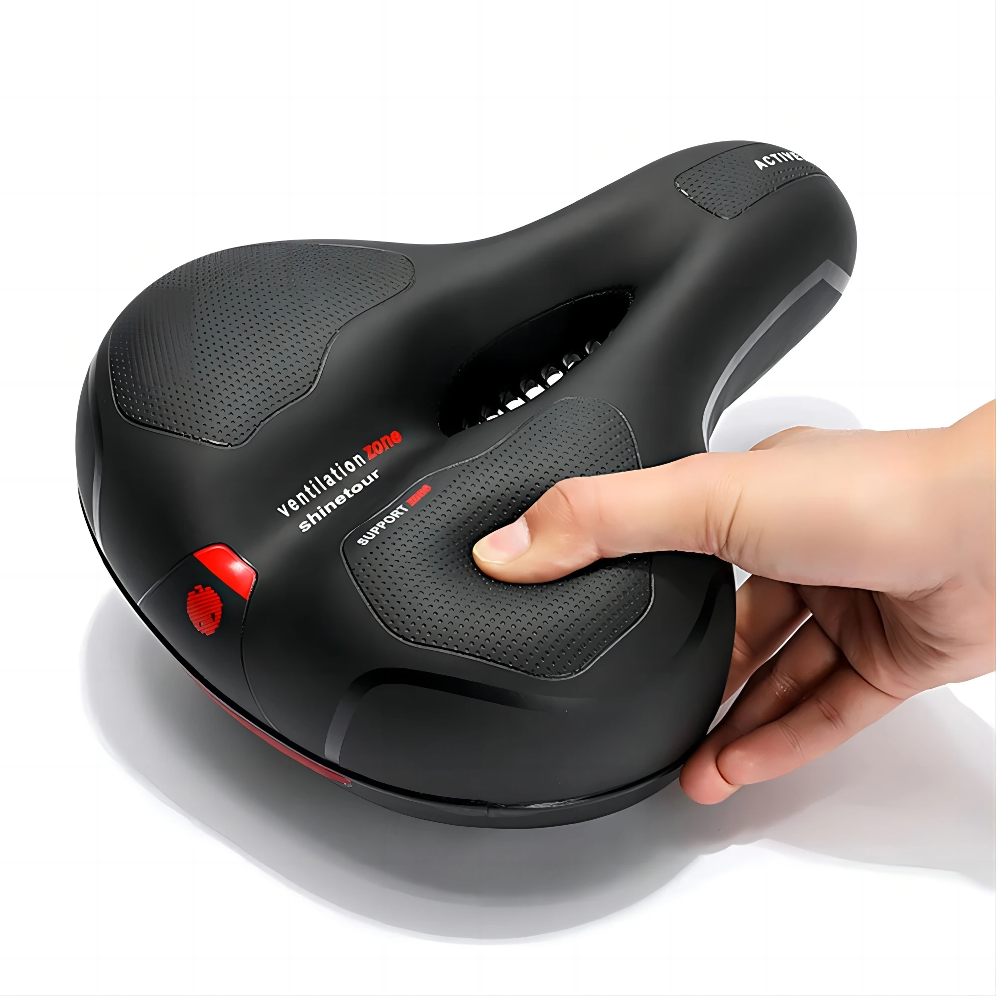Hollow Breathable Bicycle Saddle for Men and Women,MTB Road Bike,Shock Absorbing,Comfortable,Big Butt,Bike Seat,Safety Warning 2