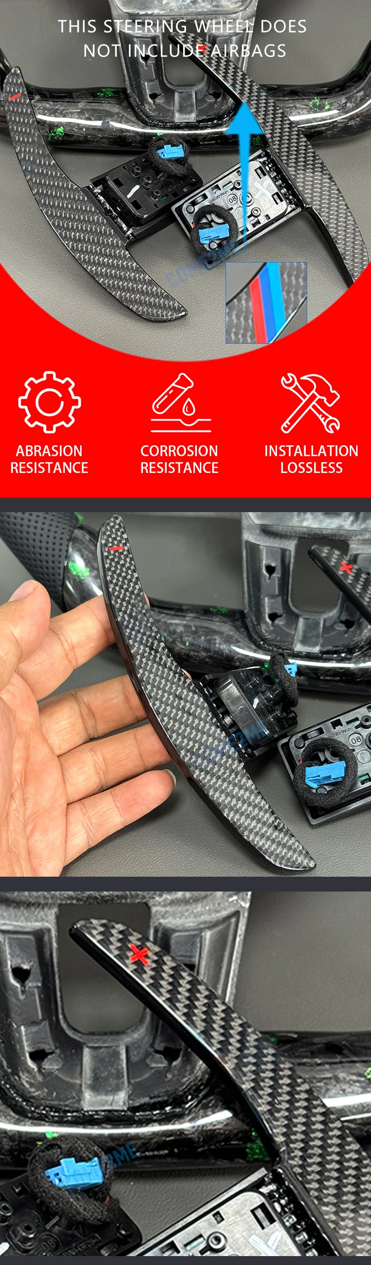 New genuine carbon fiber long shift paddles suitable for BMW 1-5 Series F20 F21