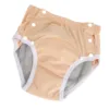 Reusable Adult Diaper Snap Button Closure Pure Cotton Orange Breathable Leakage Proof Elderly Cloth Nappy for Incontinence 3